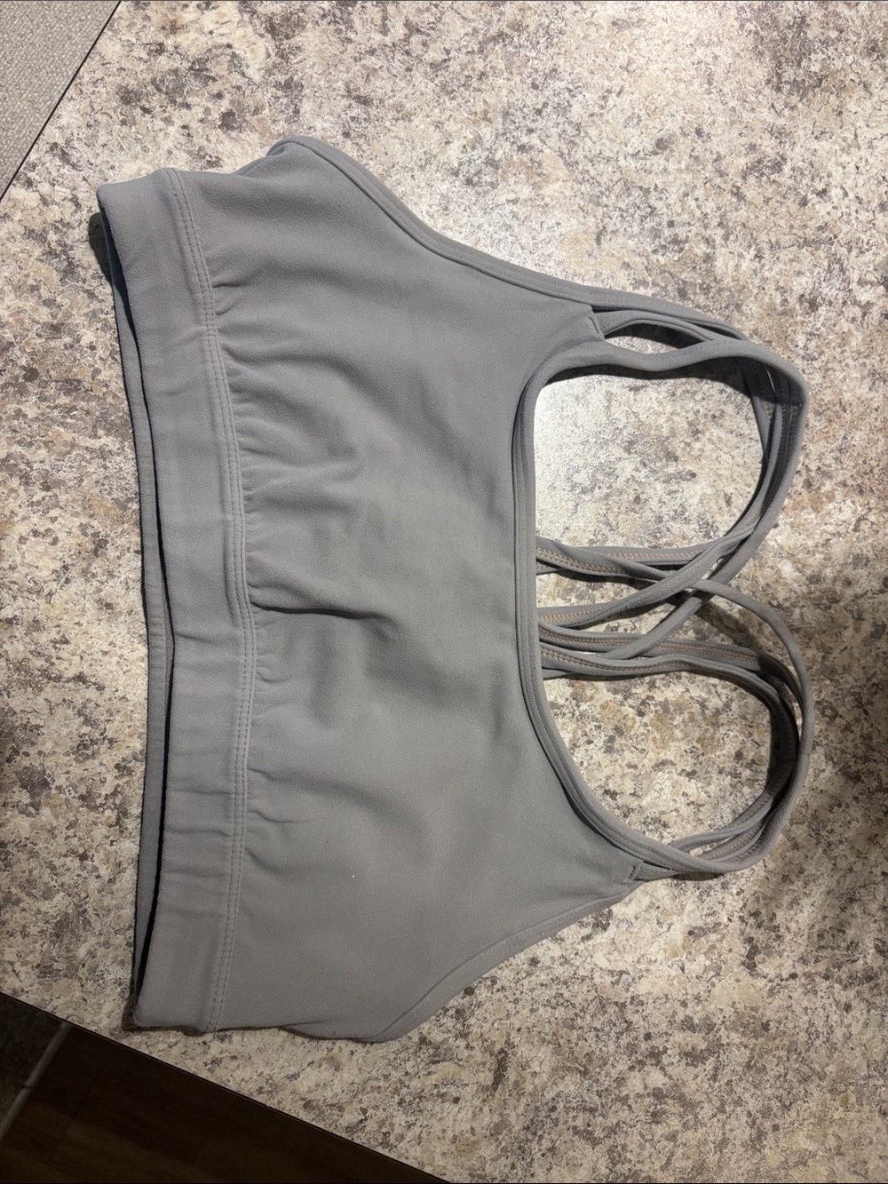Athleta Gray Strappy Back Sports Bra - best for a size medium